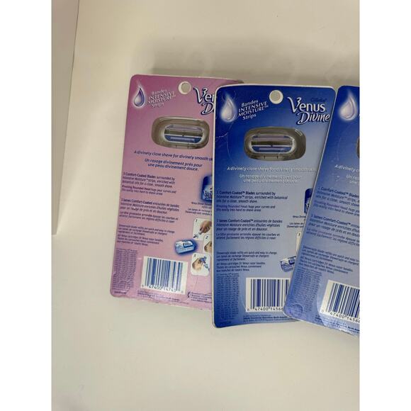 Lot of 4 Discontinued Venus Divine Sealed Razors Blue Pink Purple Y2K 2000s New - Picture 6 of 6